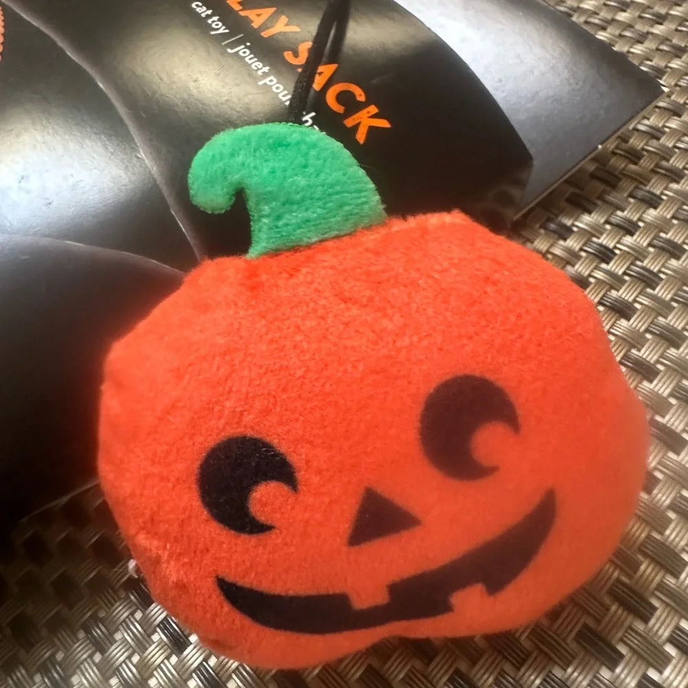 NWT Play Sack Cat Toy - Black and Orange